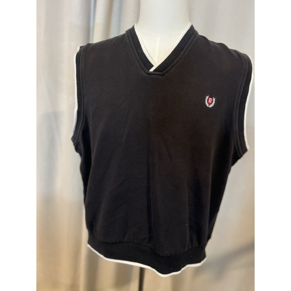 Chaps Ralph Lauren Vintage Men's Vest‎ Medium Black And White Trim
